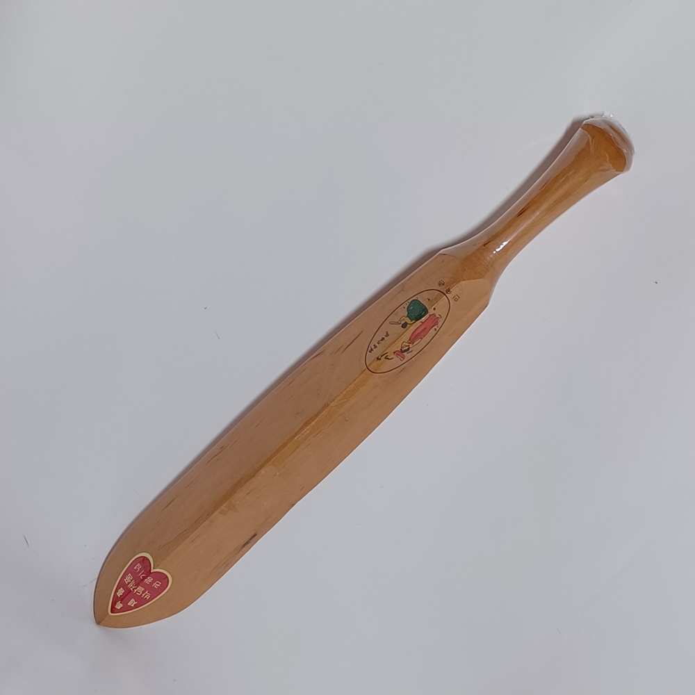 Vintage Korean folk art handmade solid wood laundry beater, known as a duduri